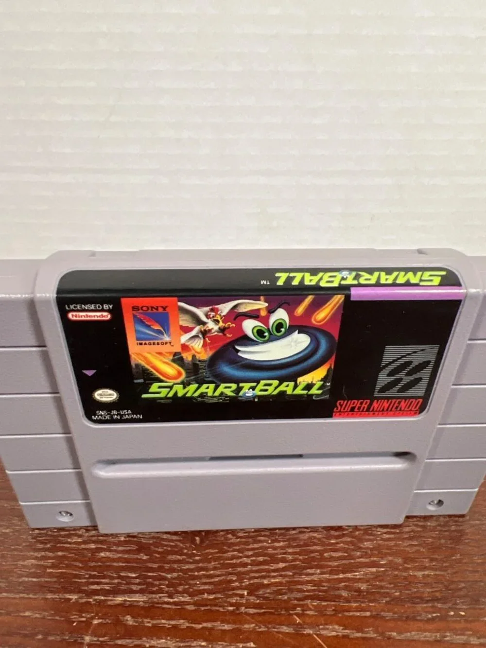 Smart Ball Super Nintendo SNES Game Cartridge 1991 Made In Japan Tested